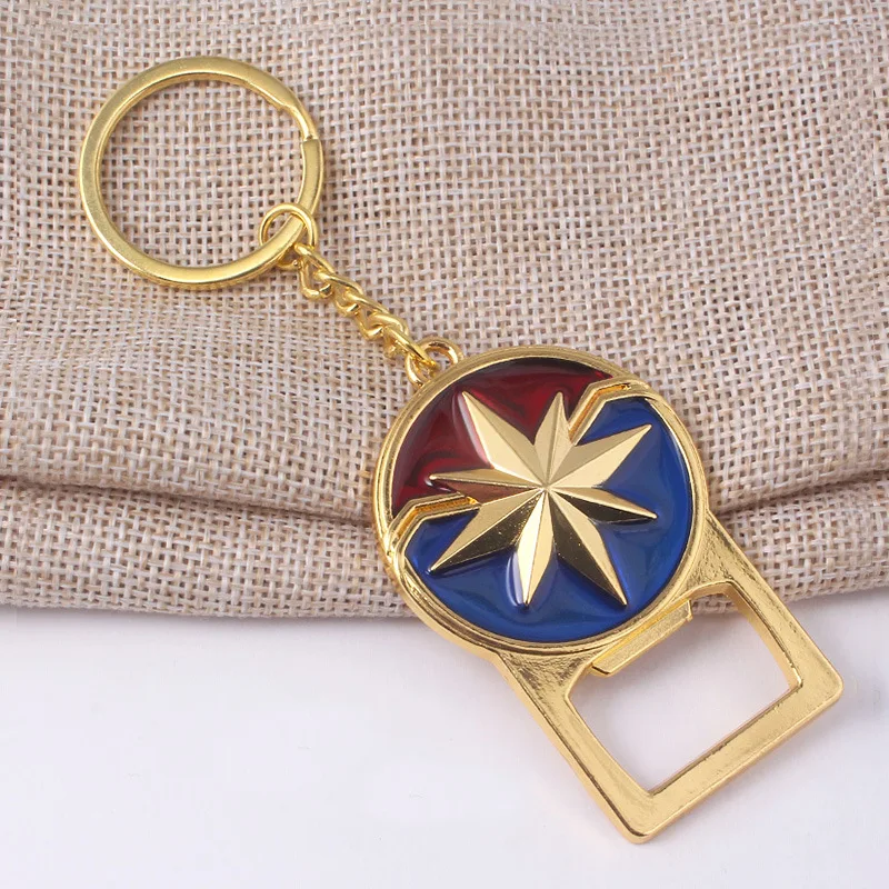 The Avengers Captain Marvel Bottle Opener Keychain Car Keyring Pendant Jewelry Cosplay Prop
The Avengers Captain Marvel Bottle Opener Keychain Car Keyring Pendant Jewelry Cosplay Prop