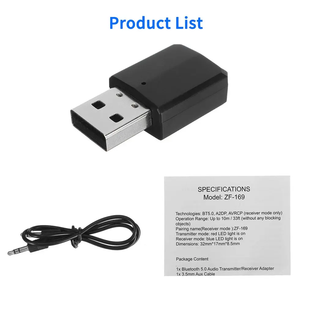Wireless Audio Receiver Transmitter 2-In-1 V5.0 Mini Audio Adapter Supports 3.5Mm Aux And Usb Interface
Wireless Audio Receiver Transmitter 2-In-1 V5.0 Mini Audio Adapter Supports 3.5Mm Aux And Usb Interface