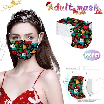 100pcs Christmas Colorful Pattern Prints Mask Adults Unisex Disposable Face Mask 3 Ply Non-woven Ear Loop Mouth Mascarilla
100pcs Christmas Colorful Pattern Prints Mask Adults Unisex Disposable Face Mask 3 Ply Non-woven Ear Loop Mouth Mascarilla