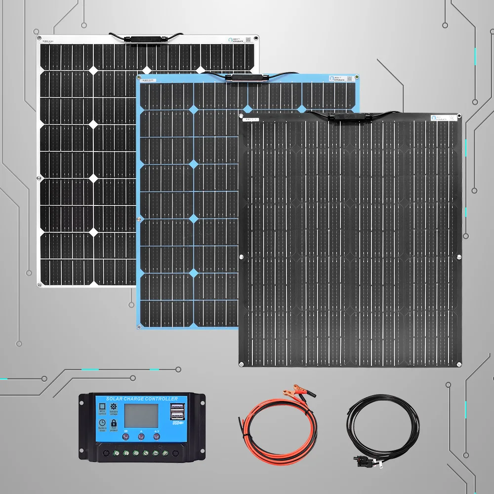 Flexible Kit Solar System for Home 12v 24v 100w Solar Energy Panels Systems for Camping Car Solar Systems Solar Panel Kit
Flexible Kit Solar System for Home 12v 24v 100w Solar Energy Panels Systems for Camping Car Solar Systems Solar Panel Kit