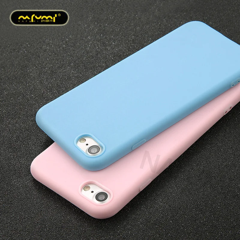 

Phone Case For iPhone 7 6 6s 8 X Plus 5 5s SE XR XS Max Simple Solid Color Ultrathin Soft TPU Case Candy Color Back Cover