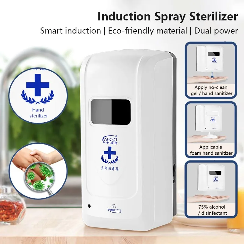 1000ML Automatic Sensor Hand Disinfector Wall-mounted Repeated Filling Touchless Foam/Spray/liquid Hand Disinfection Cleaner
1000ML Automatic Sensor Hand Disinfector Wall-mounted Repeated Filling Touchless Foam/Spray/liquid Hand Disinfection Cleaner