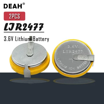 2PCS/LOT DEAH H type horizontal LIR2477 2477 3.6V Button Battery with 2 Soldering Pins Rechargeable buckle cell
2PCS/LOT DEAH H type horizontal LIR2477 2477 3.6V Button Battery with 2 Soldering Pins Rechargeable buckle cell