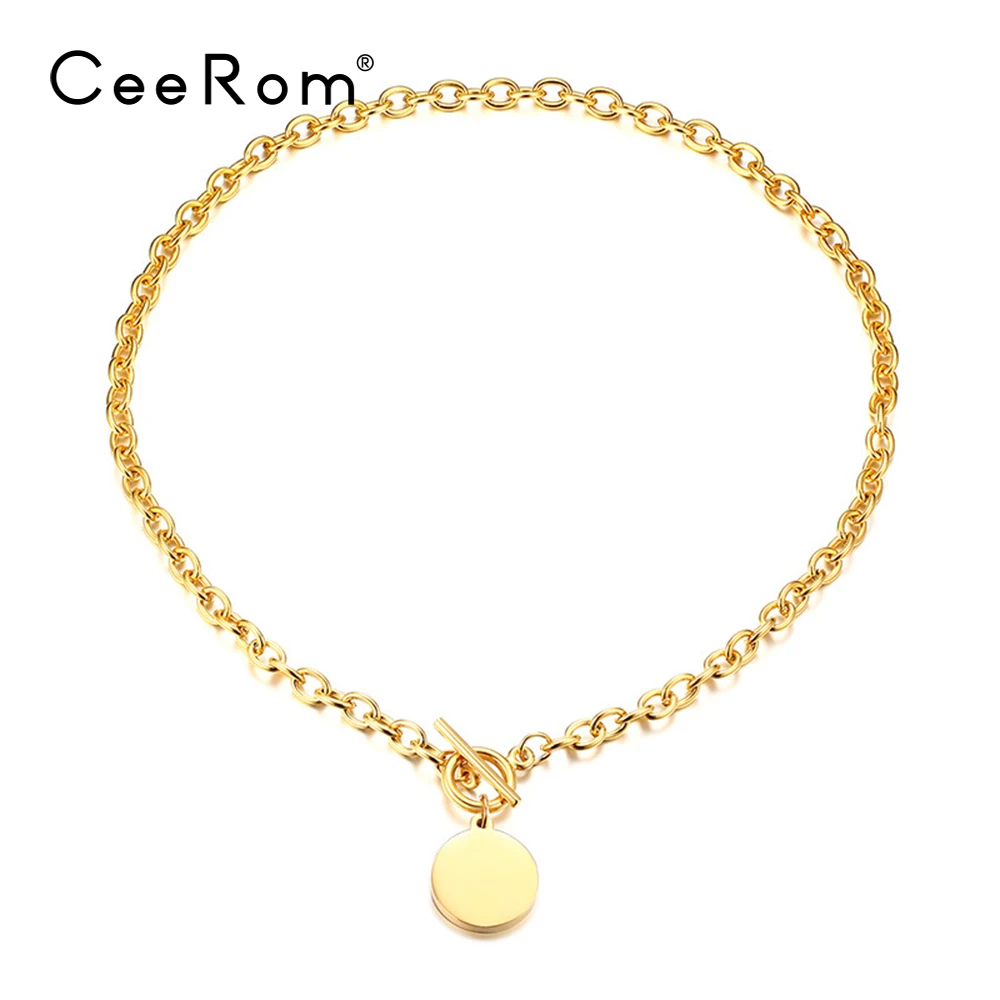 CeeRom Classical Chain Choker Necklace Women Gold Color Stainless Steel Mini Shiny Circle Pendants Necklaces Femme Fashion Jewel
CeeRom Classical Chain Choker Necklace Women Gold Color Stainless Steel Mini Shiny Circle Pendants Necklaces Femme Fashion Jewel