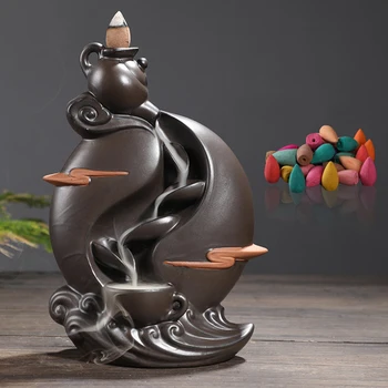 New Style Creative Purple Sand Waterfall Incense Burner Aromatherapy Tower Incense Holder Tea Pot Backflow Fortune Home Decor
New Style Creative Purple Sand Waterfall Incense Burner Aromatherapy Tower Incense Holder Tea Pot Backflow Fortune Home Decor