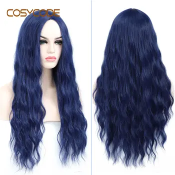 COSYCODE Dark Blue Long Wavy Wig Natural Wave Women Wig 26 inch Middle Part Synthetic Cosplay Party Wigs Non-Lace Costume 66 cm
COSYCODE Dark Blue Long Wavy Wig Natural Wave Women Wig 26 inch Middle Part Synthetic Cosplay Party Wigs Non-Lace Costume 66 cm