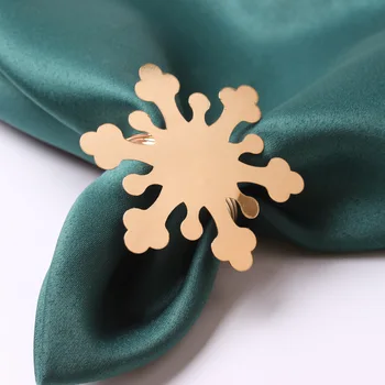 TAI Top 12Pcs/Set Metal Snowflake Napkin Rings For Chrismas Gold Silver Handmade Napkin Holder Hotel Supplies Table Decor
TAI Top 12Pcs/Set Metal Snowflake Napkin Rings For Chrismas Gold Silver Handmade Napkin Holder Hotel Supplies Table Decor