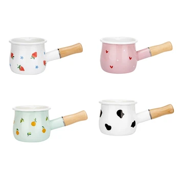 Enamel Milk Pot with Wooden Handle,Milk&Coffee Non-Stick Saucepan Cookware for Baby&Breakfast,500Ml
Enamel Milk Pot with Wooden Handle,Milk&Coffee Non-Stick Saucepan Cookware for Baby&Breakfast,500Ml