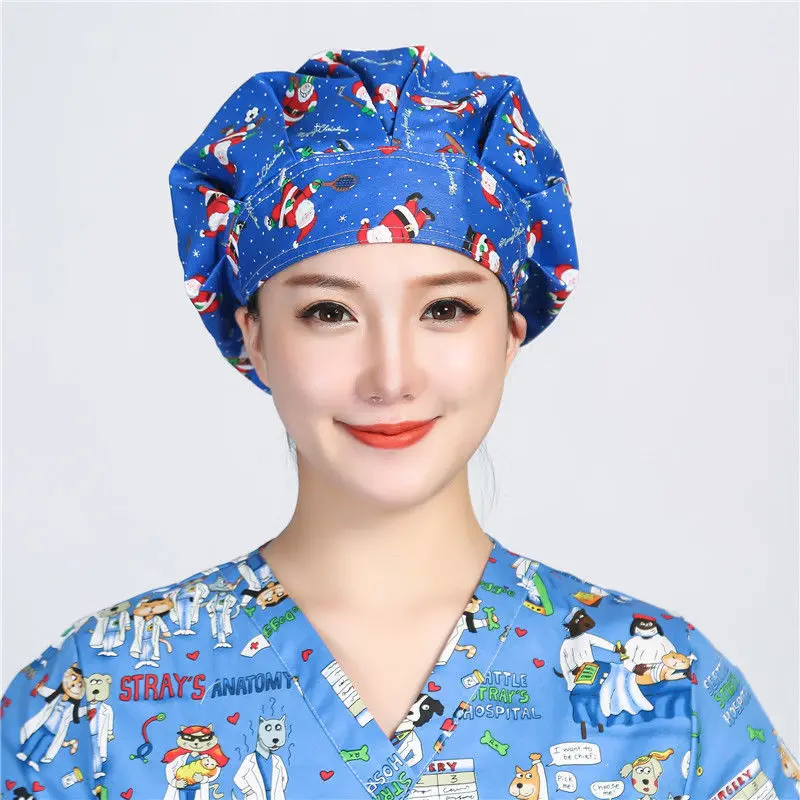 Bouffant Scrub Caps Women Anime Christmas Printed Cotton Sweatband Hats Washable Adjustable Nuring Caps Working Hats Accessories
Bouffant Scrub Caps Women Anime Christmas Printed Cotton Sweatband Hats Washable Adjustable Nuring Caps Working Hats Accessories