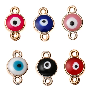 30pcs/lot Colorful Eye Beads Charms Connector Gold Silver Color DIY Bracelet Necklace Pendant For Jewelry Making Accessories
30pcs/lot Colorful Eye Beads Charms Connector Gold Silver Color DIY Bracelet Necklace Pendant For Jewelry Making Accessories