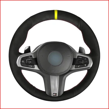 

Black Suede Hand Sew Steering Wheel Cover for BMW M Sport G30 G31 G32 G20 G21 G14 G15 G16 X3 G01 X4 G02 X5 G05 Accessories