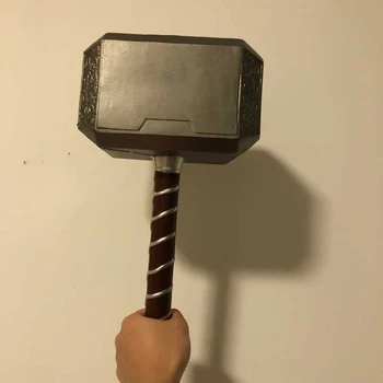 

1: 1 Endgame Type 2019 The Thor Hammer Mjolnir Superhero Captain America Cosplay Weapon Material PU Props 44cm