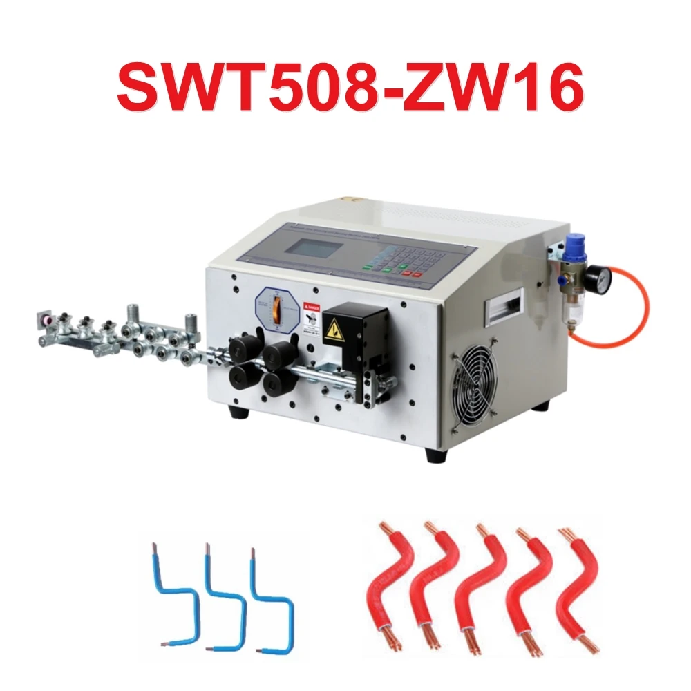 SWT508-ZW16 computer automatic 1-16mm2 wire stripping and bending machine 220V 110V for angle bender PVC Electrical Wire Bending
SWT508-ZW16 computer automatic 1-16mm2 wire stripping and bending machine 220V 110V for angle bender PVC Electrical Wire Bending