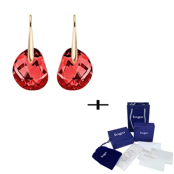 SWA Exquisite Simple Pea Tear Earrings Rose Gold Red Crystal Ladies To Send Friends Romantic Birthday Jewelry Gifts
SWA Exquisite Simple Pea Tear Earrings Rose Gold Red Crystal Ladies To Send Friends Romantic Birthday Jewelry Gifts