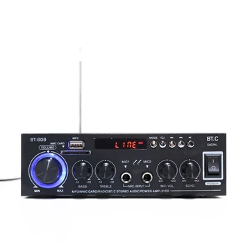 Mini Power Amplifier Audio MP3 Player FM Radio Digital Audio Receiver LCD Display Dual Microphone Input Subwoofer BT Amplifier
Mini Power Amplifier Audio MP3 Player FM Radio Digital Audio Receiver LCD Display Dual Microphone Input Subwoofer BT Amplifier