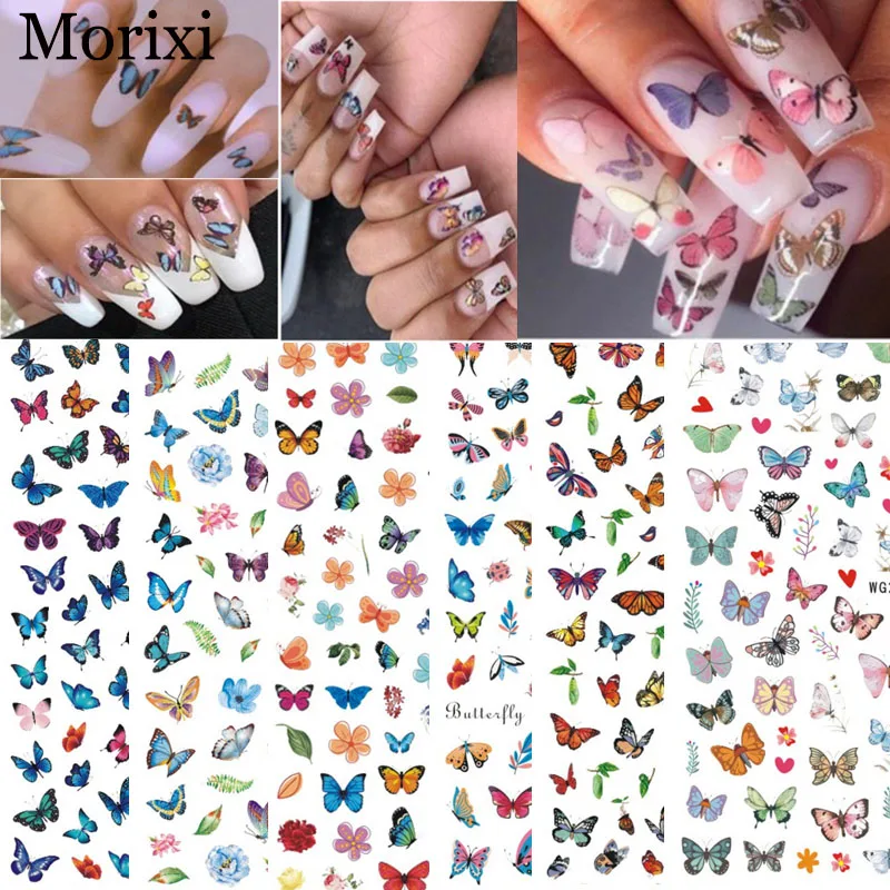 Morixi nail art sticker colorful butterfly printing gold silver ultra thin slider nail foil big size self glue nail decals WG037
Morixi nail art sticker colorful butterfly printing gold silver ultra thin slider nail foil big size self glue nail decals WG037
