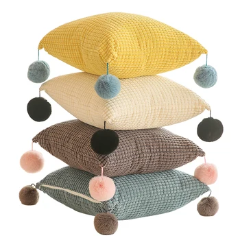 Nordic Ins Cute Chair Cushion Plus Hairball Pillow Backrest Pillow for Bed Light Square Sofa Waist Pillow Cojines Gift FK140 
Nordic Ins Cute Chair Cushion Plus Hairball Pillow Backrest Pillow for Bed Light Square Sofa Waist Pillow Cojines Gift FK140