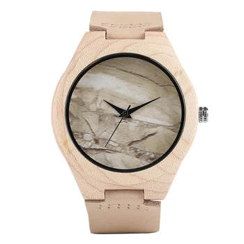 Minimalist Marble Pattern Face Creative Nature Wood Men's Wrist Watch Simple Quartz Clock Genuine Leather Casual Watch for Men 
Minimalist Marble Pattern Face Creative Nature Wood Men's Wrist Watch Simple Quartz Clock Genuine Leather Casual Watch for Men
