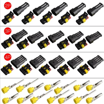 15 Sets Kit 2P 3P 4P AMP1.5 male and female Plug Automotive Waterproof Connector
15 Sets Kit 2P 3P 4P AMP1.5 male and female Plug Automotive Waterproof Connector