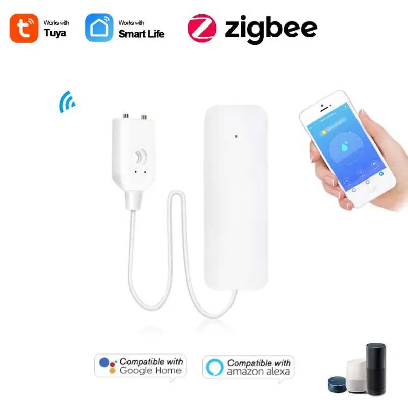 Tuya Zigbee WIFI Water Leakage Alarm Home Leak Sensor Detector Flood Alert Overflow Security Remote System | Электроника