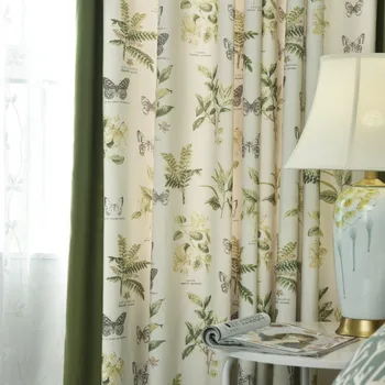 American pastoral country printing semi-shading cotton and linen curtains bedroom living room bay window French custom
American pastoral country printing semi-shading cotton and linen curtains bedroom living room bay window French custom