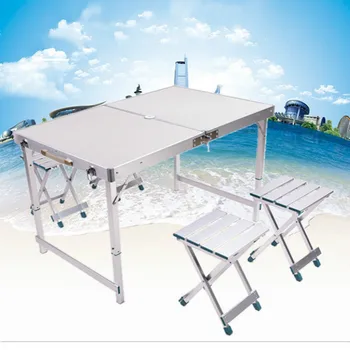 High Quality Folding Coffee Table Set Aluminum Alloy Dinning Desk with Four Stools Outdoor Camping Picnic Table Sets
High Quality Folding Coffee Table Set Aluminum Alloy Dinning Desk with Four Stools Outdoor Camping Picnic Table Sets
