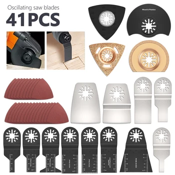 41pcs Oscillating Saw Blades Multi-Function Bi-metal Precision Saw Blades Wood Cutting Kit for Renovator Power Tools Accessories
41pcs Oscillating Saw Blades Multi-Function Bi-metal Precision Saw Blades Wood Cutting Kit for Renovator Power Tools Accessories