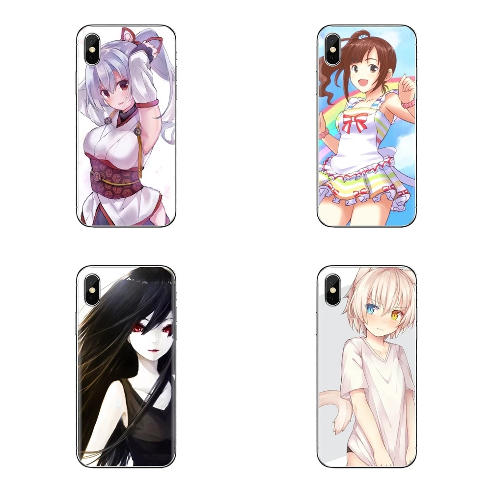 Transparent Soft Cases Covers For Samsung Galaxy J1 J2 J3 J4 J5 J6 J7 J8 Plus 2018 Prime 2015 2016 2017 Kawaii Anime Girl |