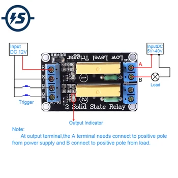 DC 12V 2 Bit Solid State Relay Module 2-Channel Low Level Trigger Switch 5A Controller
DC 12V 2 Bit Solid State Relay Module 2-Channel Low Level Trigger Switch 5A Controller