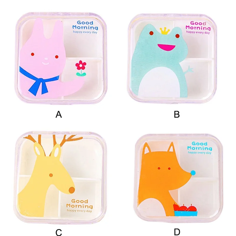 Cute Animal Pattern Pill Case Multi-grid Separately Loaded Transparent Portable Pill Box Storage Boxes Household Storage
Cute Animal Pattern Pill Case Multi-grid Separately Loaded Transparent Portable Pill Box Storage Boxes Household Storage