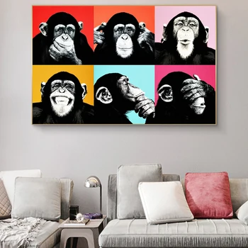 Abstract Funny Monkey Canvas Paintings On The Wall Art Posters And Prints Animals Graffiti Art Pictures For Kids Room Wall Decor
Abstract Funny Monkey Canvas Paintings On The Wall Art Posters And Prints Animals Graffiti Art Pictures For Kids Room Wall Decor