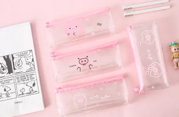 Cute pig translucent pvc Pencil Case pencil bag for kids Stationery office school supplies Escolar Papelaria
Cute pig translucent pvc Pencil Case pencil bag for kids Stationery office school supplies Escolar Papelaria