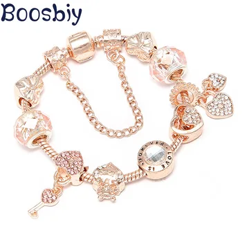 Boosbiy Luxury Brand Charm Bracelets With 'LOVE IS FOREVER ' Charms Beads For Women DIY Crystal Heart Bracelets Jewelry Gift
Boosbiy Luxury Brand Charm Bracelets With 'LOVE IS FOREVER ' Charms Beads For Women DIY Crystal Heart Bracelets Jewelry Gift