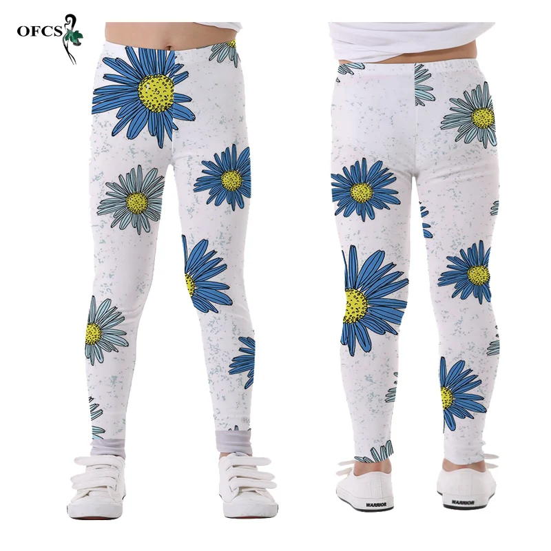 

Cheap Sales Kids Leggings For Girls Spring Floral Printed Girls Skinny Trousers Children Clothes Soft Elastic Pencil Pants 5-12Y