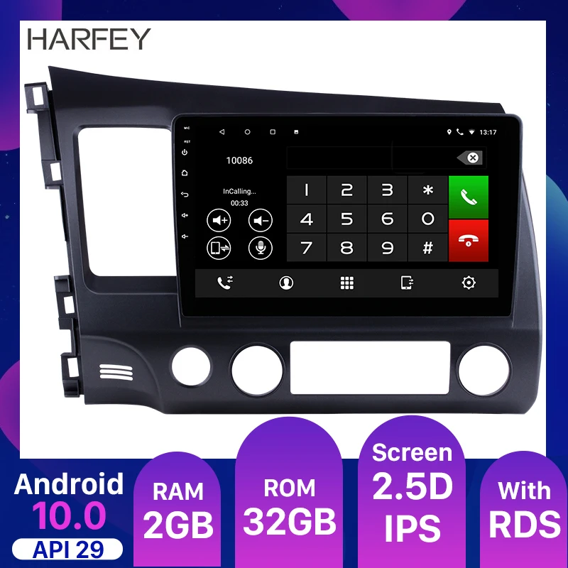 Harfey Android 10.0 2din 1024*600 Touchscreen FM 1080P GPS Car Radio for 2006 2007 2008 2009 2010 2011 Honda Civic support DVR
Harfey Android 10.0 2din 1024*600 Touchscreen FM 1080P GPS Car Radio for 2006 2007 2008 2009 2010 2011 Honda Civic support DVR