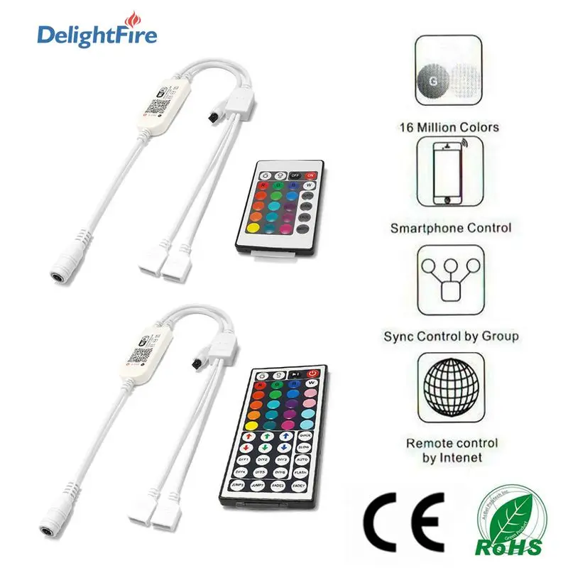 WIFI Controller Control 2 Output Ports Controller DC 5V 24V Controller 22/24 Keys IR Remote For 5050 2835 RGB LED Strip Lighting
WIFI Controller Control 2 Output Ports Controller DC 5V 24V Controller 22/24 Keys IR Remote For 5050 2835 RGB LED Strip Lighting