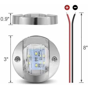 4pcs 12V-24V DC Round 6-LED Navigation Lights Stern Deck Courtesy Light For Boat Marine Kayak Waterproof Replacement Accessories
4pcs 12V-24V DC Round 6-LED Navigation Lights Stern Deck Courtesy Light For Boat Marine Kayak Waterproof Replacement Accessories