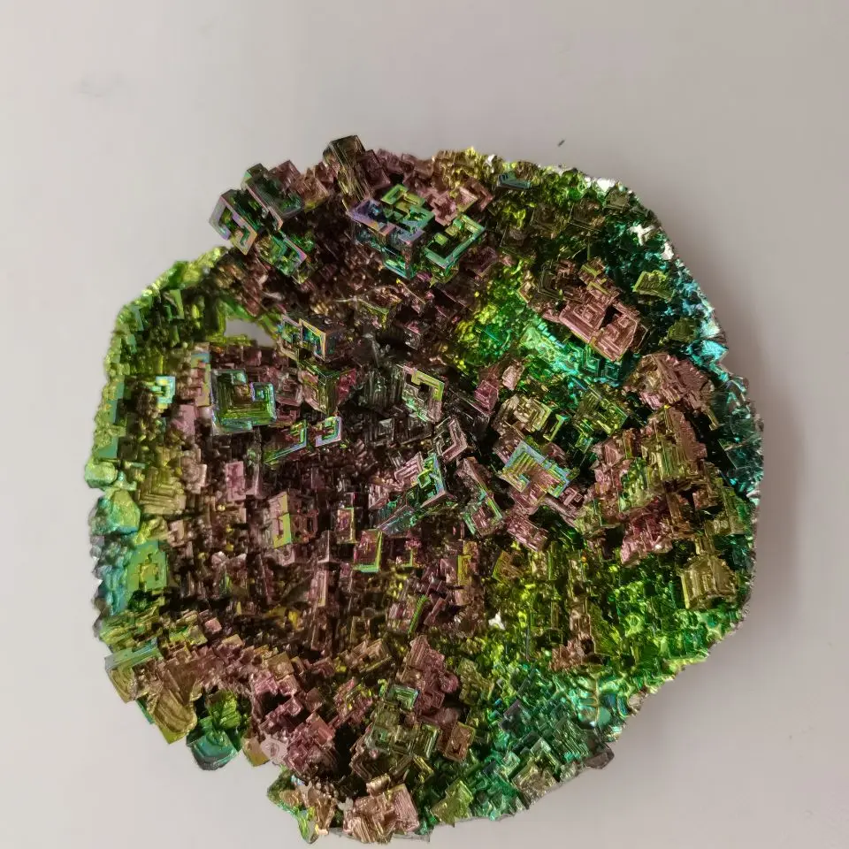 

Natural Bismuth Ore Intact Bowl Shape Crystal Quartz Healing Gemstone Mineral Specimen Rainbow Colorful Decoration