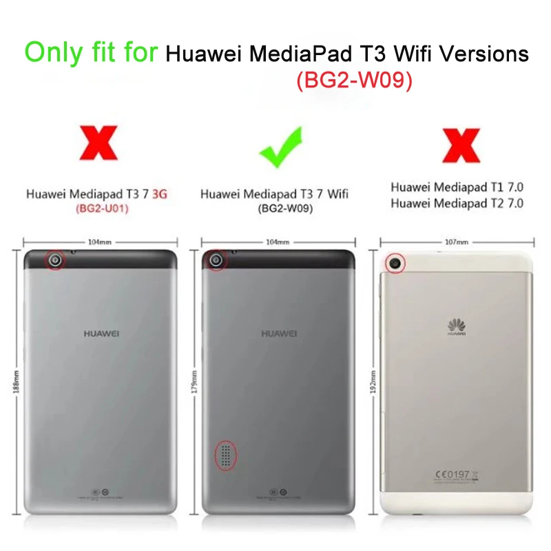 Чехол для Huawei MediaPad T3 7 0 умный чехол с подставкой планшета Honor Play Pad 2 пленка и