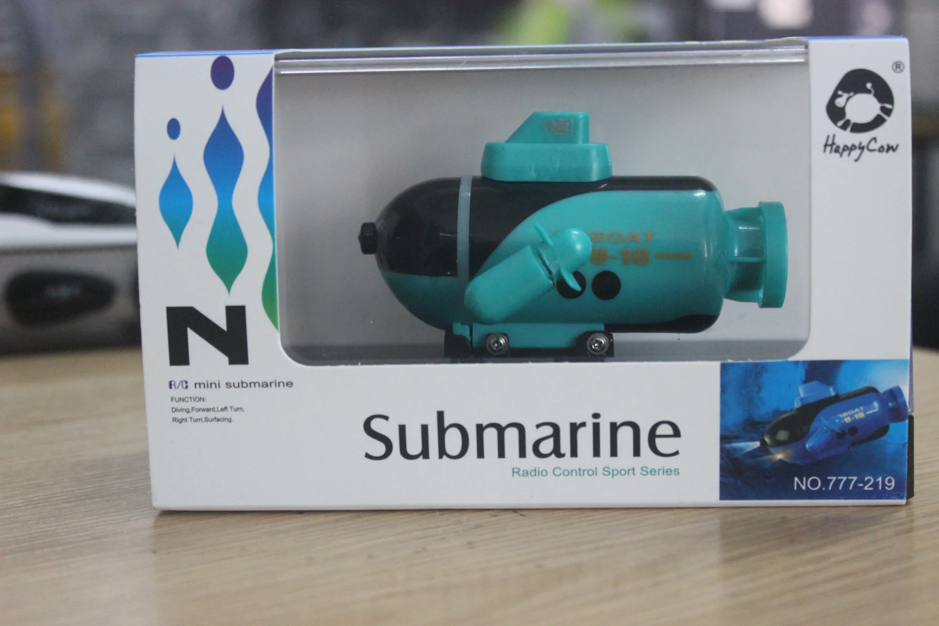 Four-Channel Remote Control Submarine Remote Control Boat Remote Control Submarine CHILDREN'S Toy Golden Light 777-219