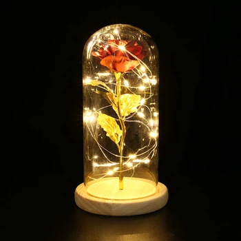 Birthday Gift Beautiful Preserved Rose Flower LED Light with Glass Cover Wooden Base Valentines Day Wedding Gift
Birthday Gift Beautiful Preserved Rose Flower LED Light with Glass Cover Wooden Base Valentines Day Wedding Gift