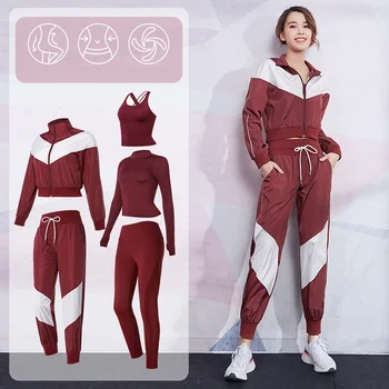 2020 Fitness Sports Suit Womens Gym Yoga Set Cropped Outdoor Running Jogging Training Workout Clothing Sportswear 4-5pcs
2020 Fitness Sports Suit Womens Gym Yoga Set Cropped Outdoor Running Jogging Training Workout Clothing Sportswear 4-5pcs