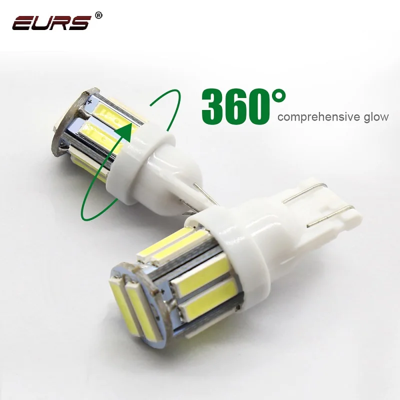 EURS 10Pcs T10 501 194 168 W5W 10 LED 7020 SMD Car Led Light BA9S 10smd Side Wedge Light Lamp Bulb White blue yellow red
EURS 10Pcs T10 501 194 168 W5W 10 LED 7020 SMD Car Led Light BA9S 10smd Side Wedge Light Lamp Bulb White blue yellow red