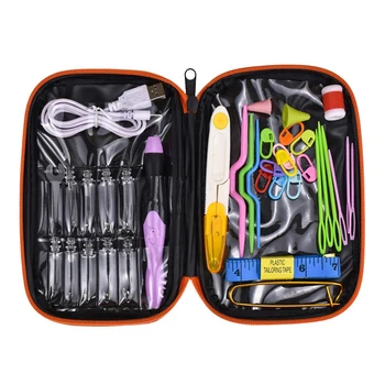 Crochet 9 PCs Plastic LED Luminous Crochet With Accessories Leather Cover Crochet Hook Set Crochet Hook
Crochet 9 PCs Plastic LED Luminous Crochet With Accessories Leather Cover Crochet Hook Set Crochet Hook