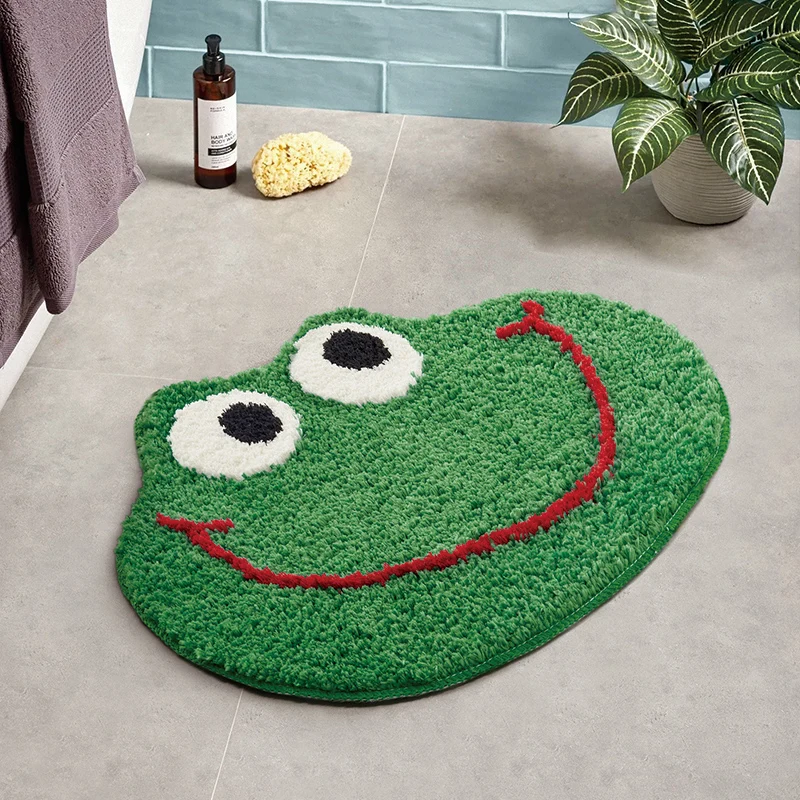 

New 3D Frog Bathroom Rug Carpet Tapis Toilet Kitchen Area Floor Mat Door Mats Soft Anti Slip Rugs Home Kids Room Nursery Decor