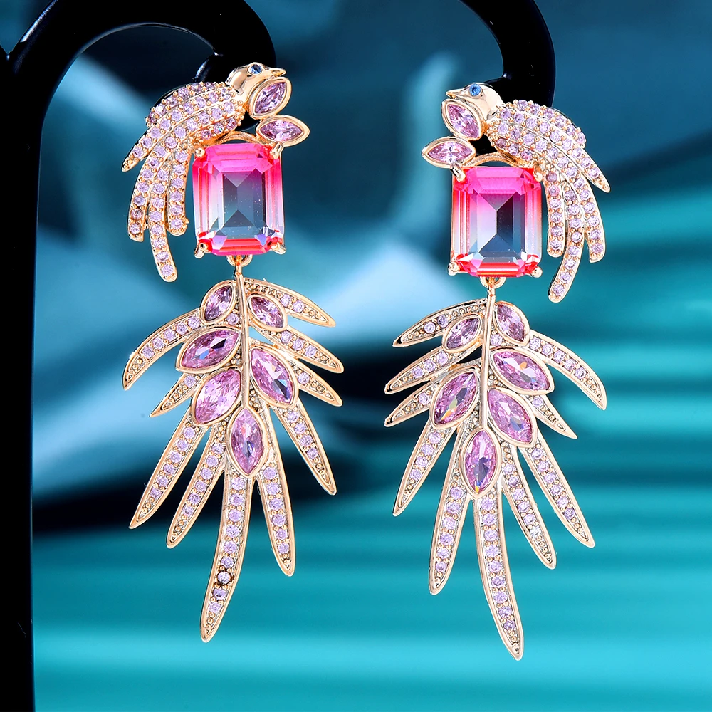 Siscathy New Fashion Luxury Bird Drop Earrings For Women Long Cubic Zirconia Hanging Earring Wedding Party Jewelry Accessories 
Siscathy New Fashion Luxury Bird Drop Earrings For Women Long Cubic Zirconia Hanging Earring Wedding Party Jewelry Accessories