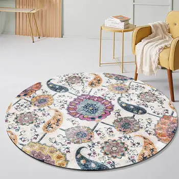 Vintage European Round Carpets for Bed Room Living Room Flower Decoration Salon Morocco Persian Mats Rugs Ethnic Chair Cushion 
Vintage European Round Carpets for Bed Room Living Room Flower Decoration Salon Morocco Persian Mats Rugs Ethnic Chair Cushion