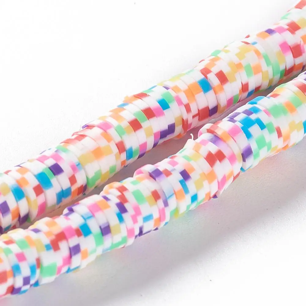 Handmade Polymer Clay Bead Strands Disc/Flat Round Spacer Beads Rainbow color DIY Jewelry Crafts Findings Supplies 6x0.5~1mm
Handmade Polymer Clay Bead Strands Disc/Flat Round Spacer Beads Rainbow color DIY Jewelry Crafts Findings Supplies 6x0.5~1mm