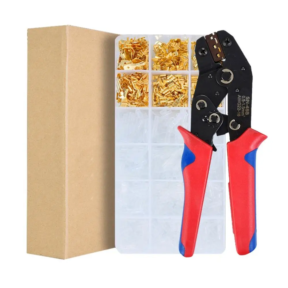 600Pcs Cold-Press Terminal Crimping Pliers Wire Stripper Terminal Clamp Crimping Pliers Inserted Spring Pin Pliers Set
600Pcs Cold-Press Terminal Crimping Pliers Wire Stripper Terminal Clamp Crimping Pliers Inserted Spring Pin Pliers Set