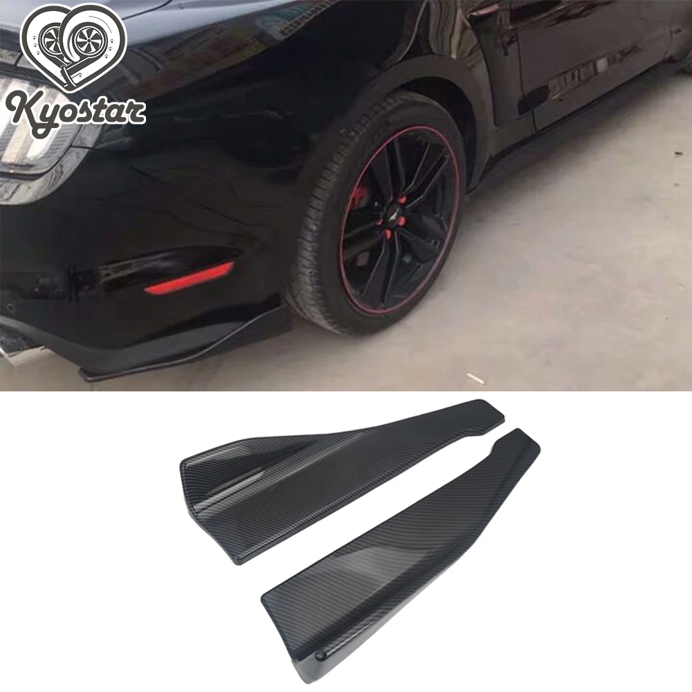 48cm Carbon fiber Look Rear Bumper Spoiler Canards Diffuser Car Side Fin Scratch Protector Rear Lip Wrap Angle Splitters
48cm Carbon fiber Look Rear Bumper Spoiler Canards Diffuser Car Side Fin Scratch Protector Rear Lip Wrap Angle Splitters